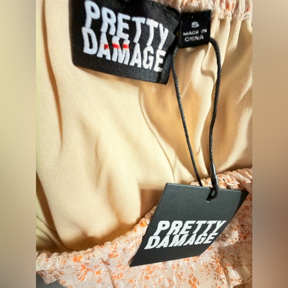 Pretty Damage Floral Asymmetrical Ruffle Maxi Skirt - NWT Size S - Picture 4 of 5